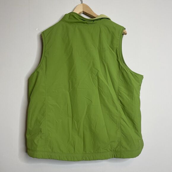 LL Bean Gorpcore Fleece Lined Full Zip Vest Women Size 1X Green Hike - Picture 4 of 4